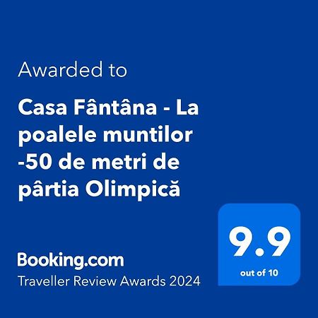 Casa Fântâna - La poalele muntilor -50 de metri de pârtia Olimpică Vila Statjunea Borsa Exterior foto